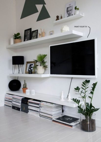 Decorar pared TV Ideas salón FOTOS inspiración