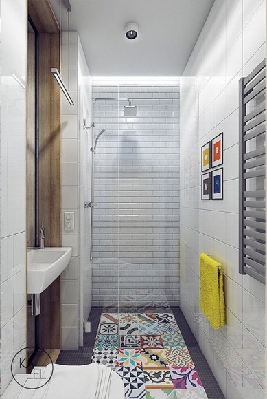 Baños con azulejos hidráulicos, inspiración. Decoralia.es