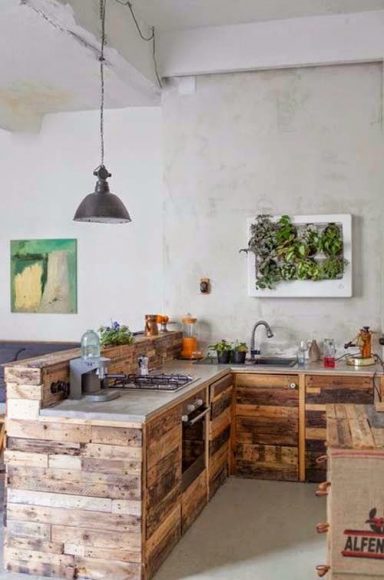 Decorar cocinas con palets reciclados ¡Muchas ideas!